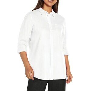 Linen button down top by Gap in size XL in white